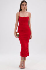SHINE BRIGHT SLINKY MIDI DRESS