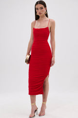 SHINE BRIGHT SLINKY MIDI DRESS