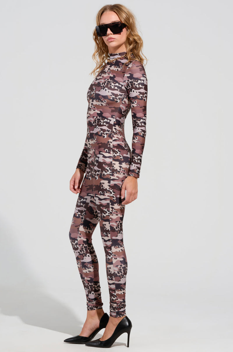 CAMO CHEETAH PRINT PLAYSUIT