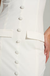 STRICTLY BUSINESS BUTTON UP MAXI DRESS