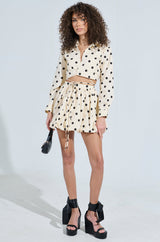 ALL ABOUT ME POLKA DOT POPLIN TOP