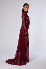 WORK THE ROOM LACE MAXI DRESS