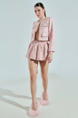 ALINNA EMBELLISHED TWEED BLAZER