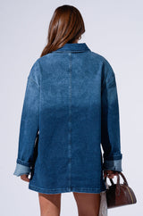 COOL GIRL OVERSIZED DENIM SHIRT DRESS
