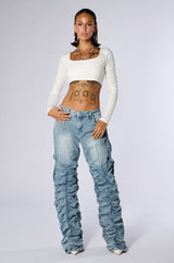 GOING CRAZY DENIM PANT WITH BUCKLE