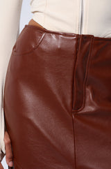 EARNED IT FAUX LEATHER MAXI SKIRT