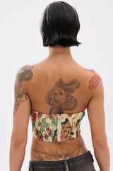 BRIGETTE DISTRESSED JACQUARD CORSET
