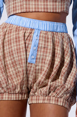 REAL LOVE PLAID SHORT