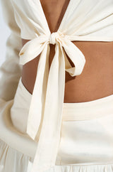 RELAX WITH ME TIE FRONT BLOUSE