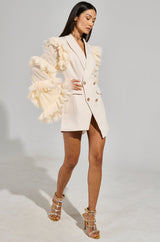LIVING OVER THE TOP RUFFLE SLEEVE BLAZER MINI DRESS