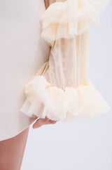 LIVING OVER THE TOP RUFFLE SLEEVE BLAZER MINI DRESS