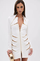 ZIP ME UP KNIT MINI DRESS