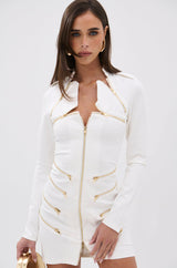 ZIP ME UP KNIT MINI DRESS