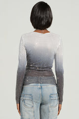 NIGHT SKY TOP IN BLACK MULTI