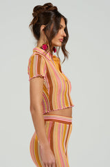 PALOMA KNIT COLLARED TOP