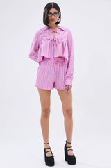 TAKE ME TO IBIZA TIE FRONT TOP