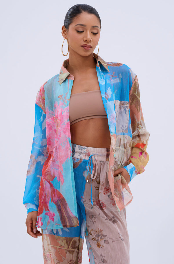 LILY CHIFFON BUTTON DOWN TOP