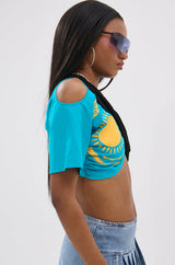 JET SETTER COMBINED CROPPED TEE