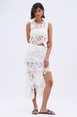 ASYMMETICAL CROCHET PAISLEY BLOUSE
