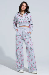 GARDEN PARTY RHINESTONE BUTTON UP TOP