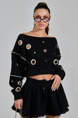 DREAMS VINTAGE ZIPPER DETAIL SWEATSHIRT