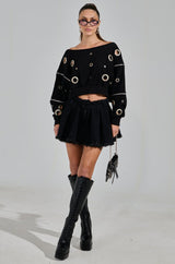 DREAMS VINTAGE ZIPPER DETAIL SWEATSHIRT