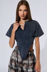 SEIZE THE DAY SHORT SLEEVE CORSET T-SHIRT