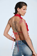 LETICIA LACE HALTER NECK TOP