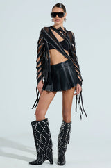 CROSS ZIP MESH TOP