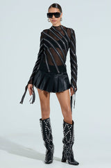 CROSS ZIP MESH TOP
