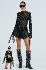 CROSS ZIP MESH TOP