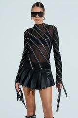 CROSS ZIP MESH TOP