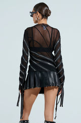 CROSS ZIP MESH TOP
