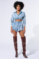 NO APOLOGIES DENIM SHORT