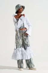 FUNKY BUTTONDOWN BLOUSE WITH ATTACHED SKIRT
