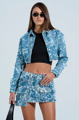 DAY N NIGHT CROPPED DENIM BUTTON DOWN