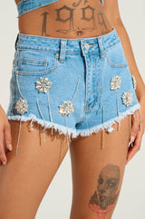 DIVALICIOUS DENIM MINI SHORT