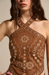 TEXAS FOREVER HALTER TOP