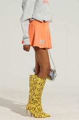 DO NOT DISTURB KNIT PLEATED MINI SKIRT