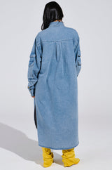 COMFORT QUEEN CHAMBRAY LONG DUSTER