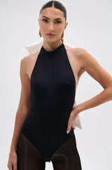 LOVE ME MORE BOW BODYSUIT