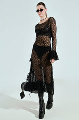 LILY LACE BLOUSE IN BLACK