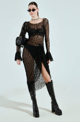 LILY LACE BLOUSE IN BLACK
