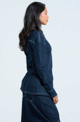 COME WITH ME BUTTON DOWN TOP