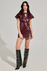 NEVER TOO MUCH PU MINI DRESS