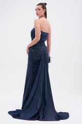 LUNA DENIM MAXI DRESS