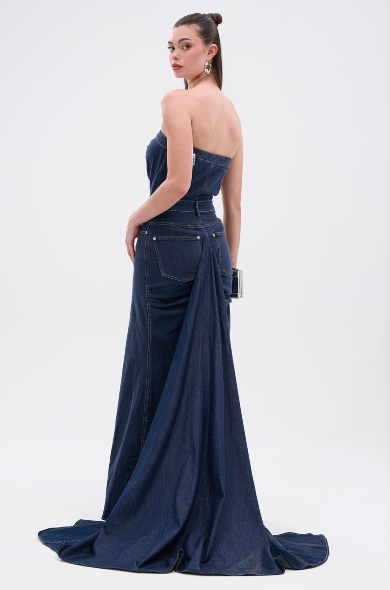 LUNA DENIM MAXI DRESS