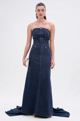 LUNA DENIM MAXI DRESS