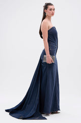 LUNA DENIM MAXI DRESS