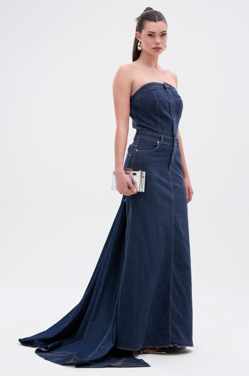 LUNA DENIM MAXI DRESS